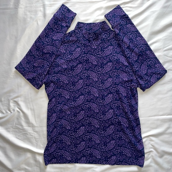 Lands' End Long Sleeve Cotton Mock Turtleneck — Size S (6–8) - Picture 4 of 4